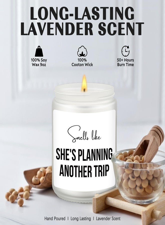 VIISPIRIT Smells Like She's Planning Another Vacation Candle, Traveler Gifts, Spring Summer Vacation Gift for Her, Present for Traveler Friend, World-Traveler Gifts, Funny Wanderlust Gift, Family Trip Present - Image 3
